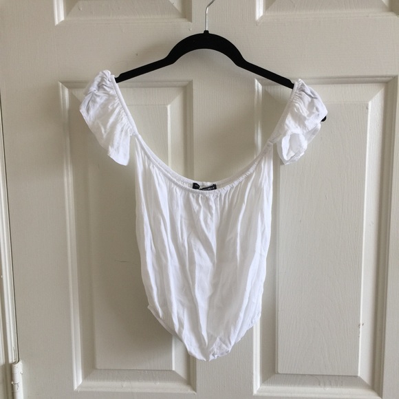 Brandy Melville Tops - White off shoulder beccah top